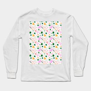 Geometric watercolor shapes Long Sleeve T-Shirt